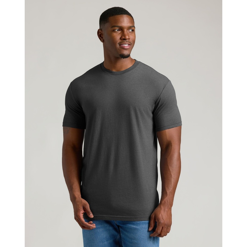 True Classic Mens Crew Neck Short Sleeve T-Shirt Charcoal Gray Heather Size L
